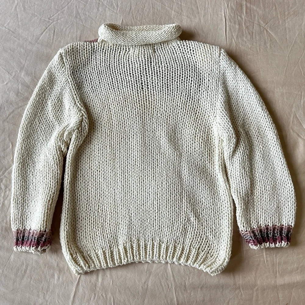 Vintage Silk Blend Jennifer Reed Hand-knit Sweater, M - Picture 9 of 9